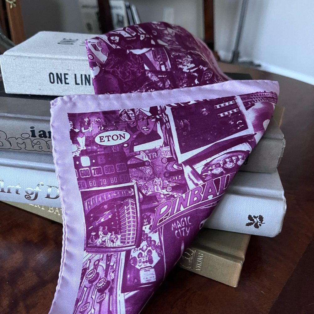 Eton Silk Pocket Square- retro design